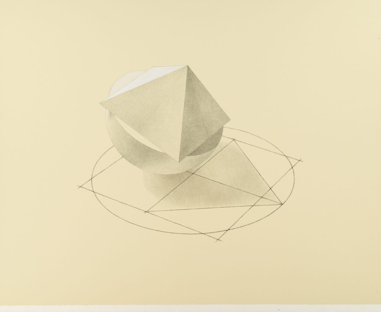 Invention No. 35), 2023, silverpoint and palladiumpoint with white gouache on prepared paper, 10 7/8 x 13 1/4 inches