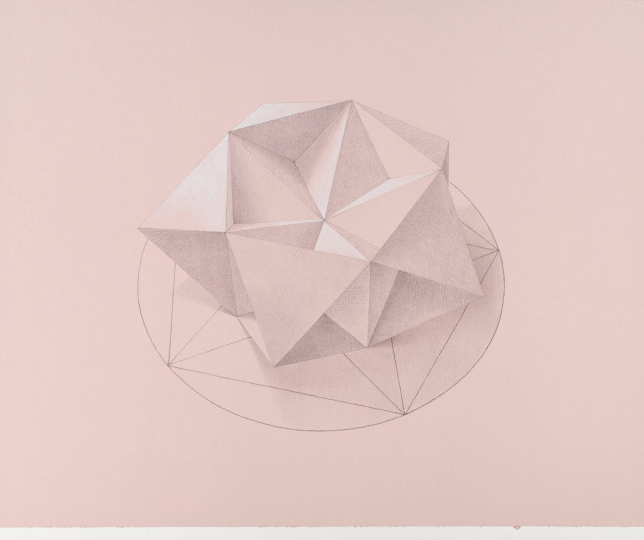 Invention No. 37, 2022, silverpoint and palladiumpoint with white gouache on prepared paper, 10 7/8 x 13 inches