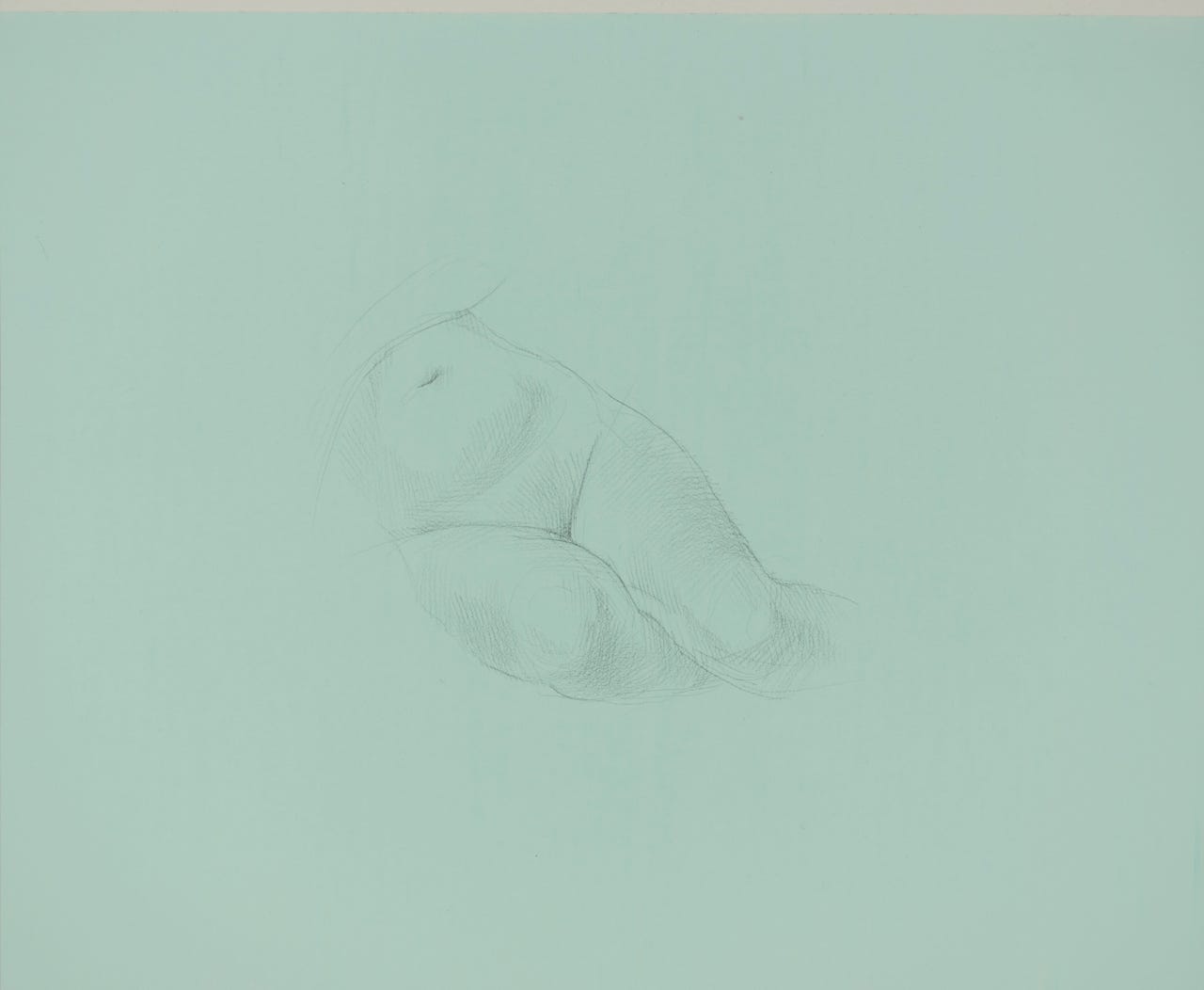 Lower Body Study, 2016, silverpoint on prepared paper, 8.25 x 9.5 inches (sheet size)