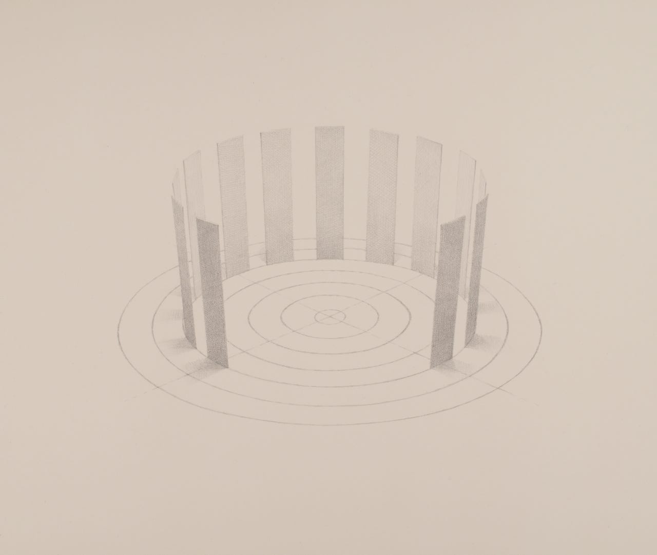 Invention No. 4, 2020, silverpoint on prepared paper, 13 1/4 x 12 inches