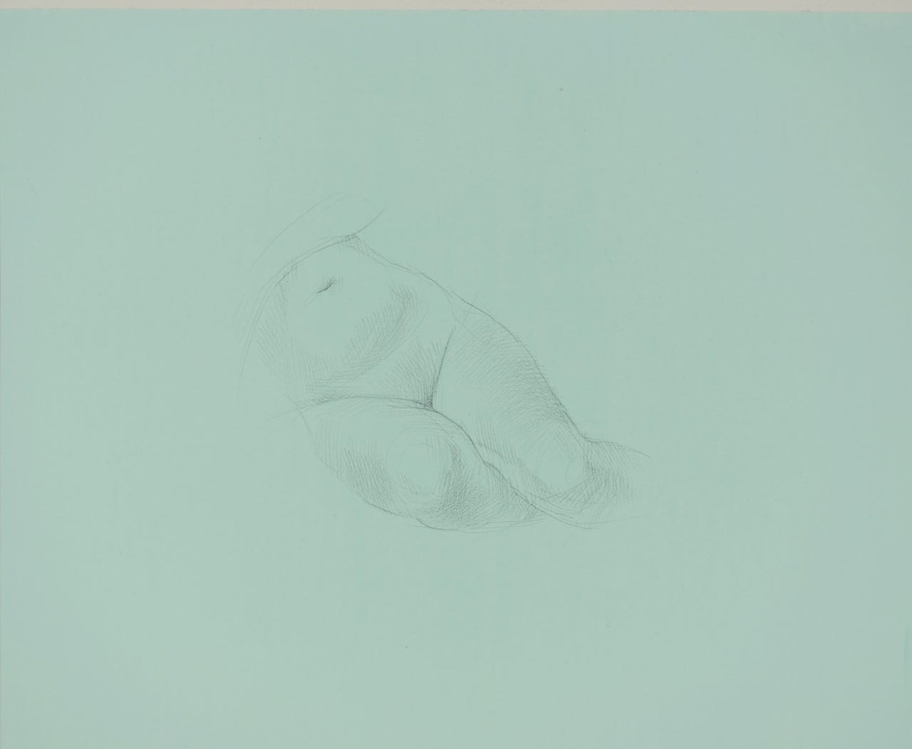 Lower Body Study, 2016, silverpoint on prepared paper, 8.25 x 9.5 inches (sheet size)