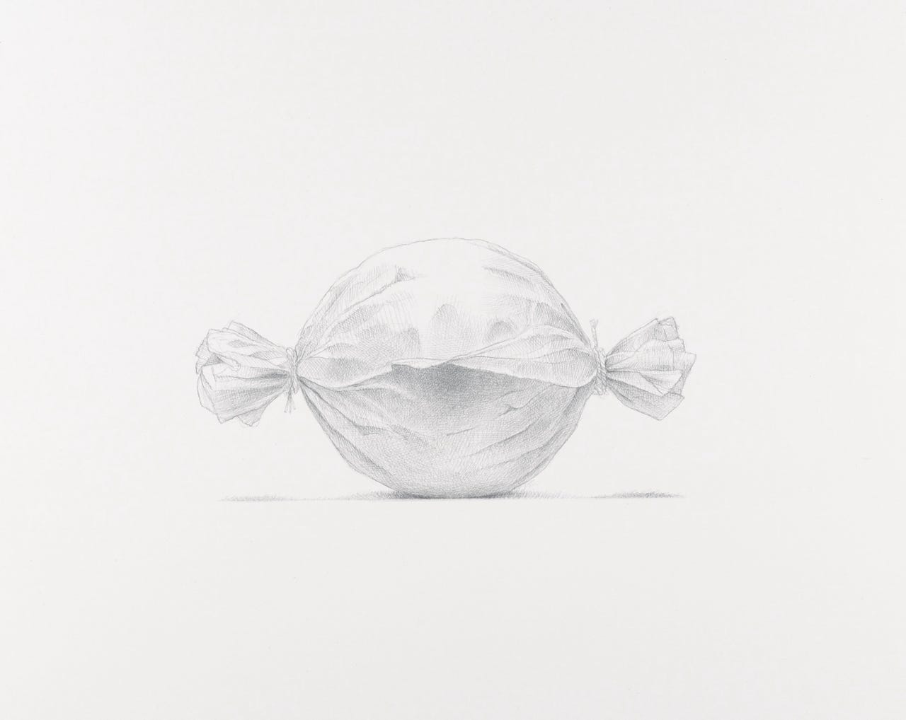 Wrap, 2012, silverpoint on prepared paper, 8 x 10 inches