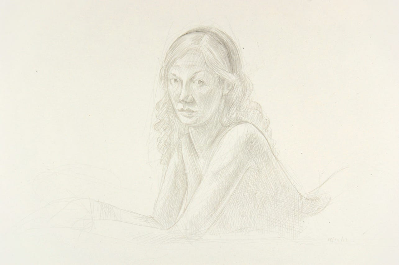 silverpoint, metalpoint, drawing, life drawing, nude figure, Tom Mazzullo