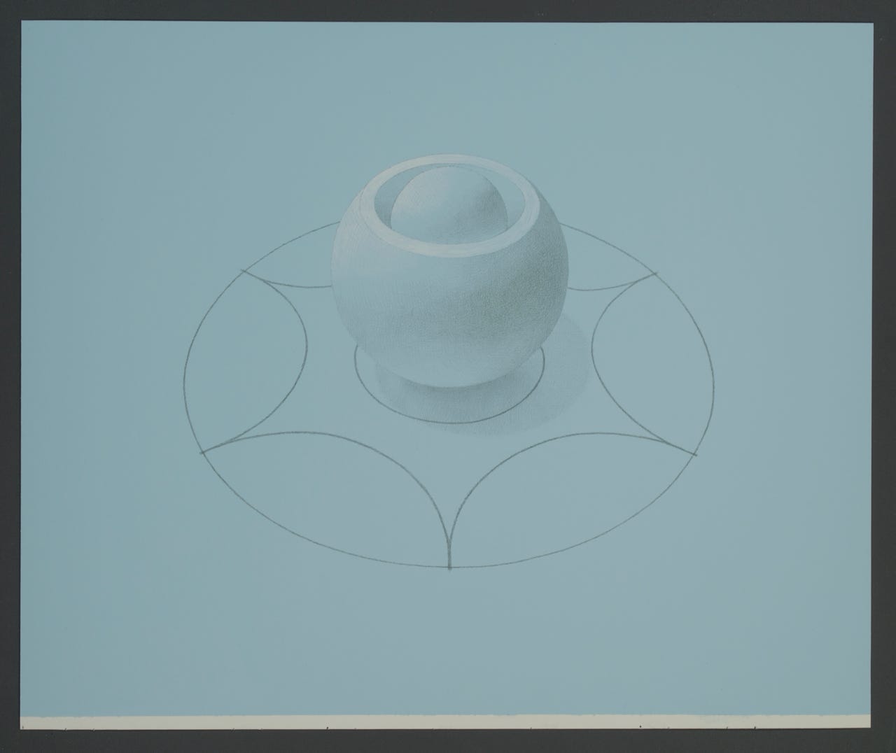 Invention No. 27, 2022, silverpoint and palladiumpoint with white gouache on prepared paper, 10 1/2 x 13 inches