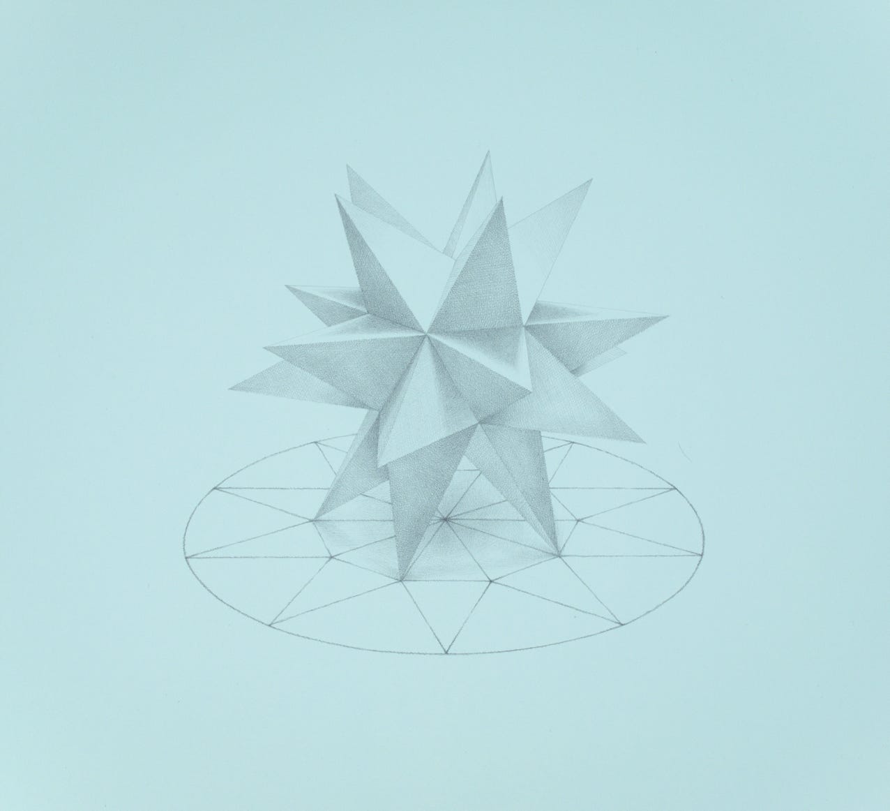 Invention No. 19, 2021, silverpoint on prepared paper,  12  x 13  inches