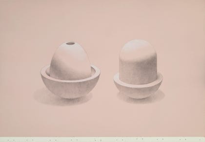 Two of a Perfect Pair, 2025, silverpoint with white gouache on prepared paper, 11 1/4 x 16 inches
